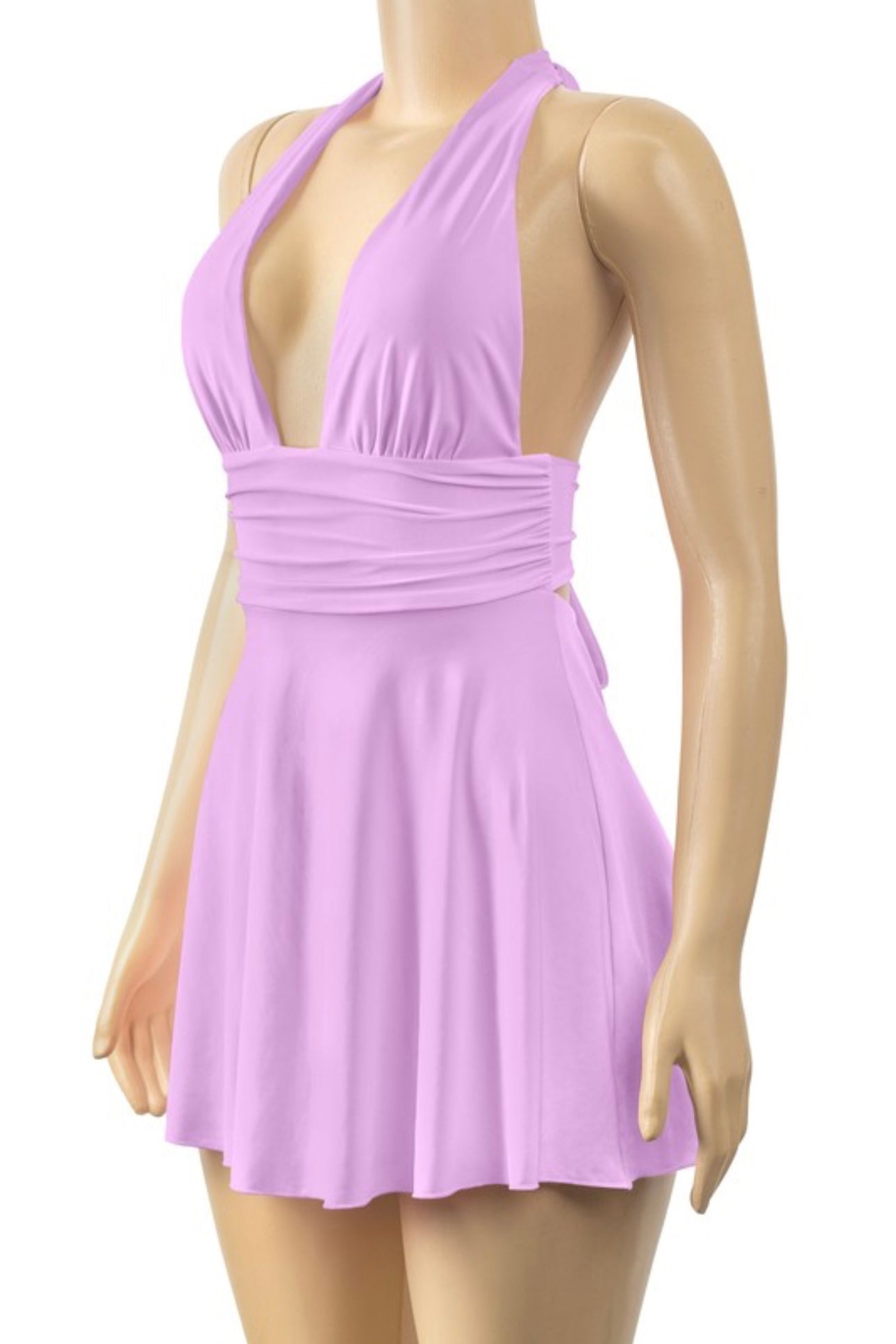 Daisy Lavender Mini Dress