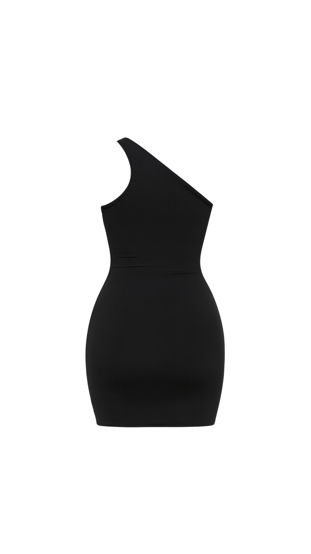 (Available in Plus size ) The Midnight Muse One-Shoulder Mini Dress