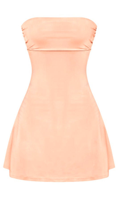Peach Doll Strapless Mini